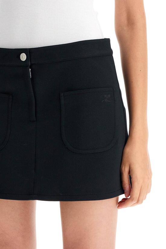  쿠레쥬 미디 스커트 VESCJU188PL0007 NERO - COURREGES