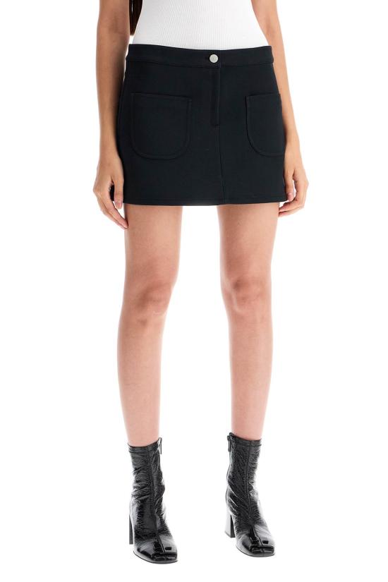  쿠레쥬 미디 스커트 VESCJU188PL0007 NERO - COURREGES