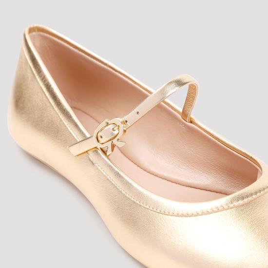  지안비토로시 플랫 슈즈 G2222305GOMNSW METALLIC - GIANVITO ROSSI