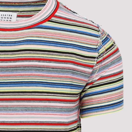  마르지엘라 반팔 티셔츠 S50HL0010 S18404 001F STRIPES COLOR MIX - MAISON MARGIELA