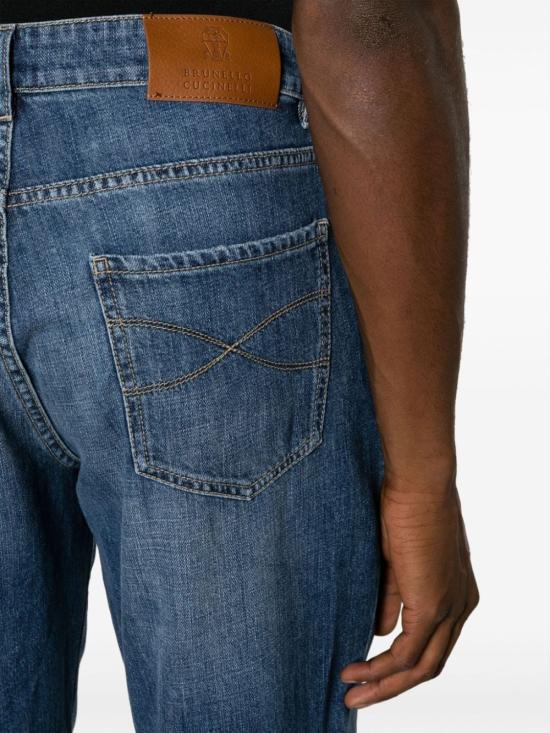  브루넬로 쿠치넬리 데님 트레디셔널 핏 파이브 포켓 트라우저 M0Z37D3210 C1471 MEDIUM DENIM - BRUNELLO CUCINELLI