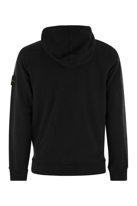  스톤 아일랜드 후드 티셔츠 8115608 BLACK - STONE ISLAND