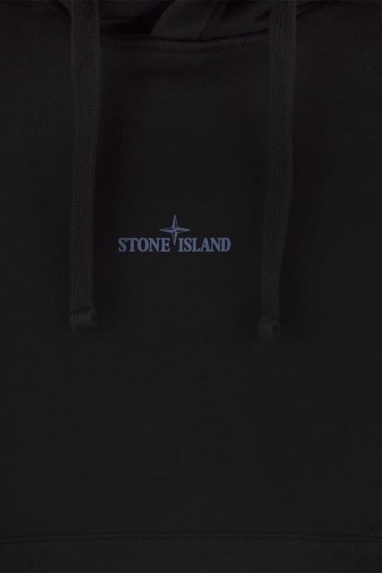  스톤 아일랜드 후드 티셔츠 8115662 BLACK - STONE ISLAND