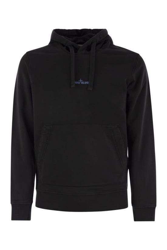 24FW 스톤 아일랜드 후드 티셔츠 8115662 BLACK