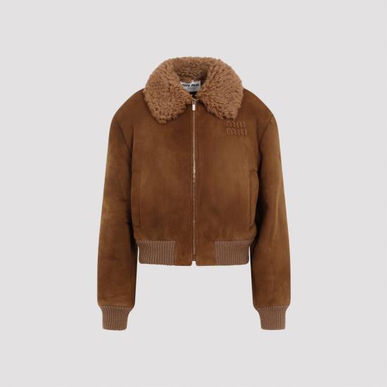  미우미우 자켓 MPV903SOOO1ZKQ BROWN - MIU MIU