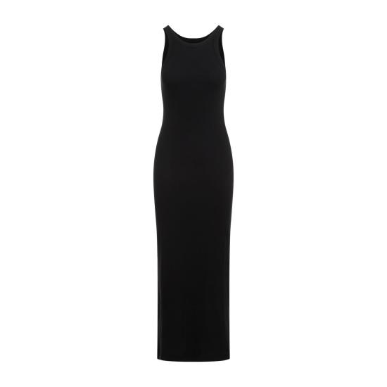  토템 미디 원피스 243WRD3766FB0094 BLACK