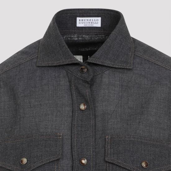  브루넬로 쿠치넬리 셔츠 MD920MJ986 GREY - BRUNELLO CUCINELLI