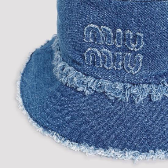 24FW 미우미우 모자 5HC1962CL4 BLUE - MIU MIU