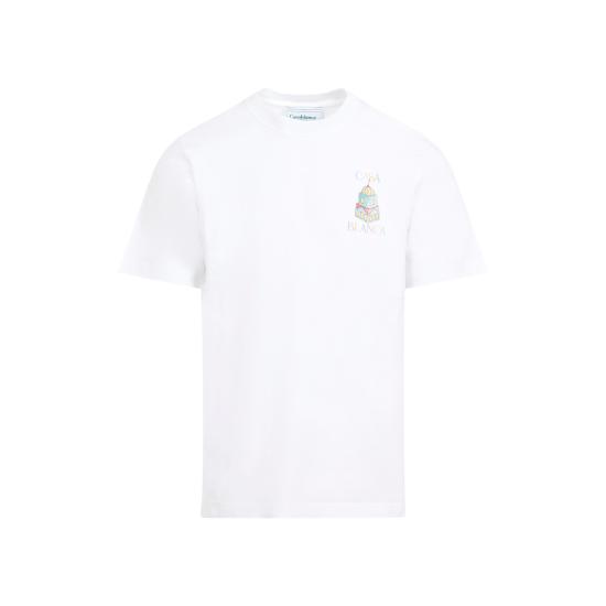  카사블랑카 반팔 티셔츠 MPF24JTS00105 WHITE - CASABLANCA
