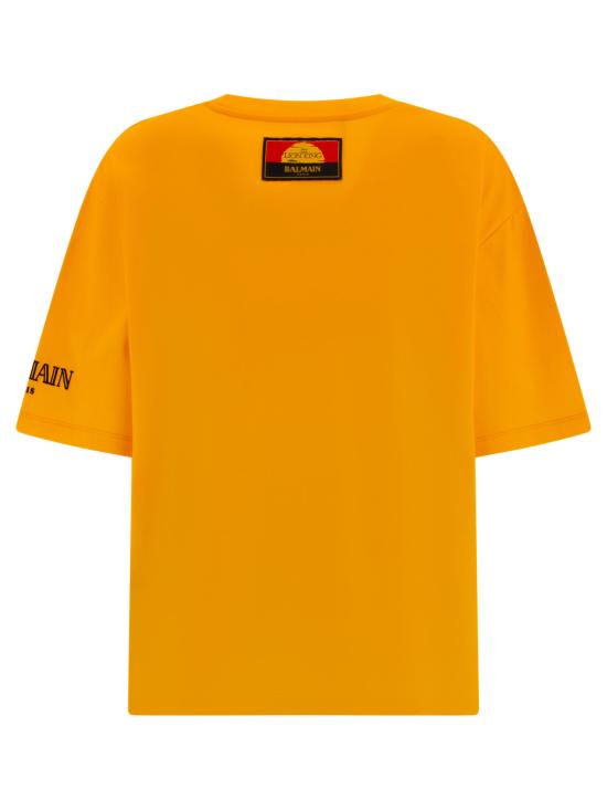  발망 반팔 티셔츠 DFAEG110GD90AAA Yellow - BALMAIN