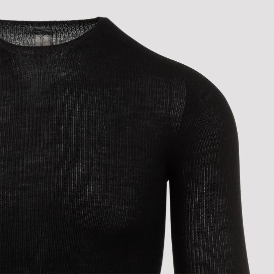  릭 오웬스 반팔 티셔츠 RU02D6637RIBM BLACK - RICK OWENS