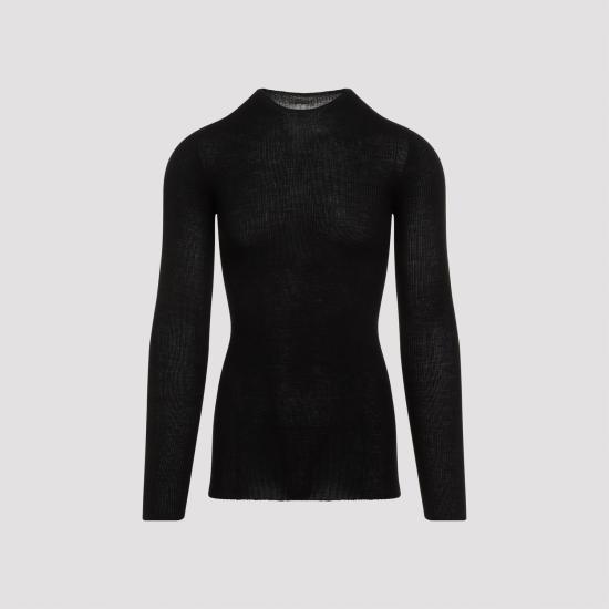 릭 오웬스 반팔 티셔츠 RU02D6637RIBM BLACK - RICK OWENS