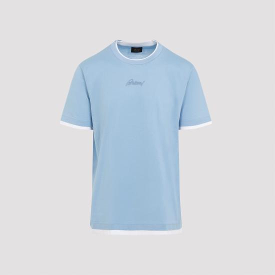  브리오니 반팔 티셔츠 UJPT0LOA631 BLUE - BRIONI