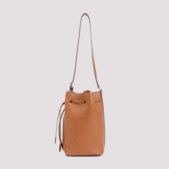  미우미우 토트백 5BE090VOOO2CRM BROWN - MIU MIU