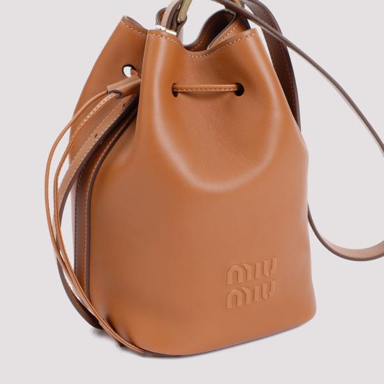  미우미우 토트백 5BE090VOOO2CRM BROWN - MIU MIU