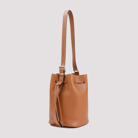  미우미우 토트백 5BE090VOOO2CRM BROWN - MIU MIU