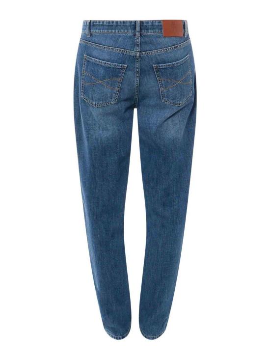  브루넬로 쿠치넬리 스트레이트 팬츠 M0Z37D3210C1471 Blue - BRUNELLO CUCINELLI