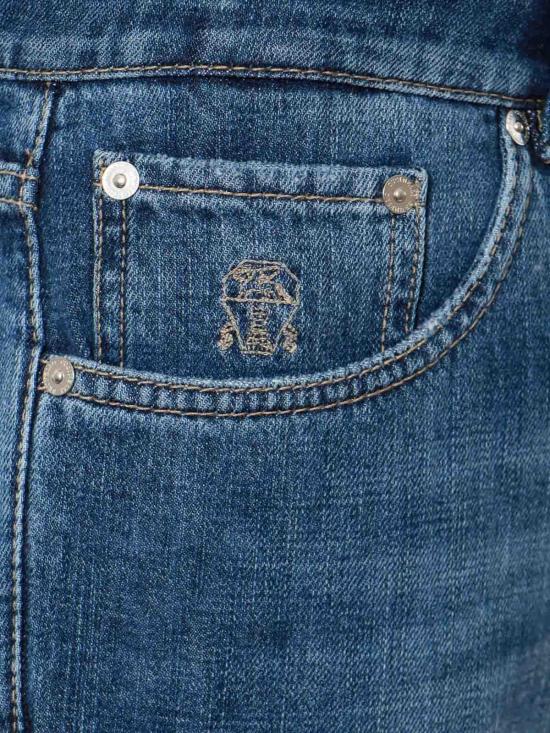  브루넬로 쿠치넬리 스트레이트 팬츠 M0Z37D3210C1471 Blue - BRUNELLO CUCINELLI