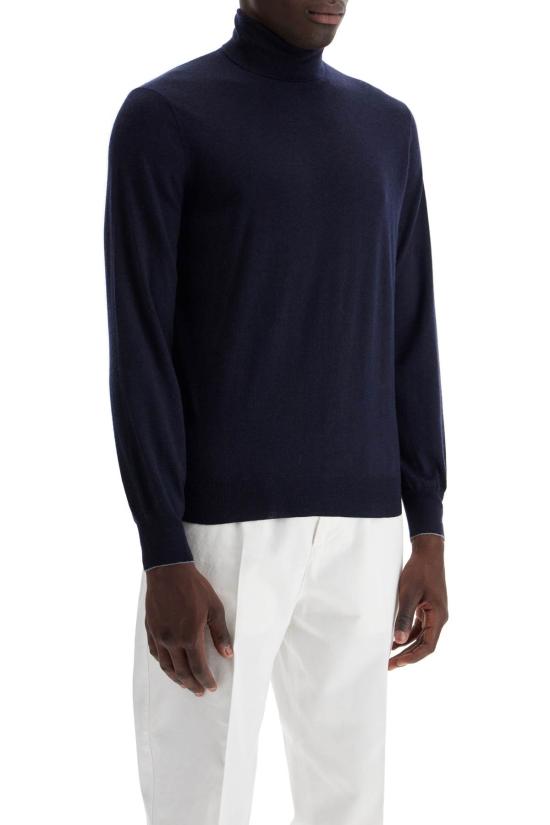  브루넬로 쿠치넬리 스웨터 M2400103CW425 Blue - BRUNELLO CUCINELLI