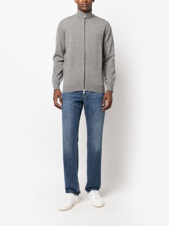  브루넬로 쿠치넬리 집업 니트 M2200106CG217 Grey - BRUNELLO CUCINELLI
