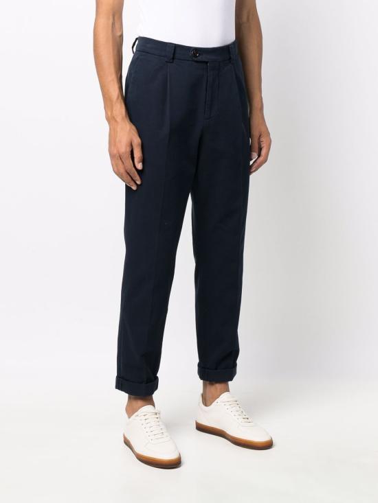  브루넬로 쿠치넬리 스트레이트 팬츠 M252DE1450C2517 Blue - BRUNELLO CUCINELLI
