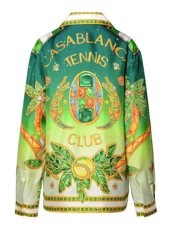  카사블랑카 셔츠 UWS24SH00601JOYAUXDAFRIQUE Green - CASABLANCA