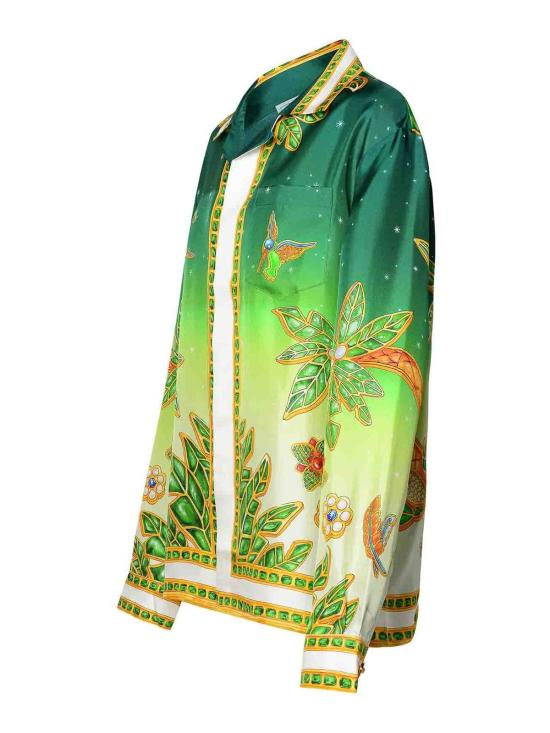  카사블랑카 셔츠 UWS24SH00601JOYAUXDAFRIQUE Green - CASABLANCA