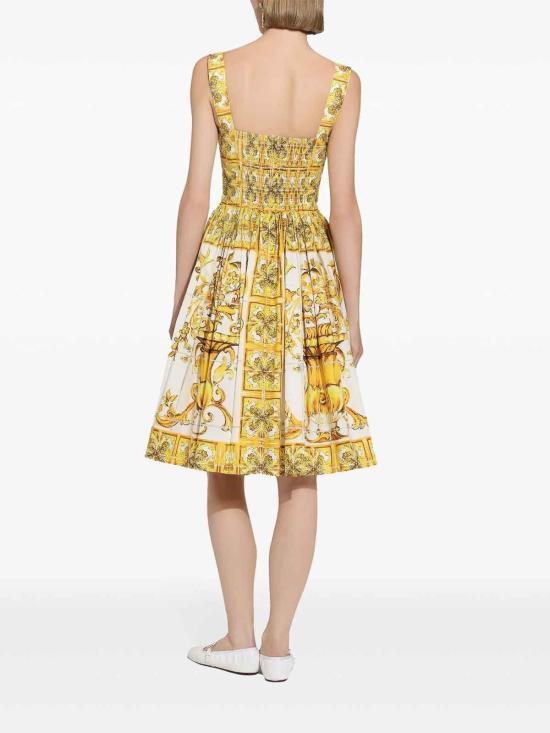  돌체앤가바나 미디 원피스 F6ADLTHH5A0HG3TN Yellow - DOLCE & GABBANA