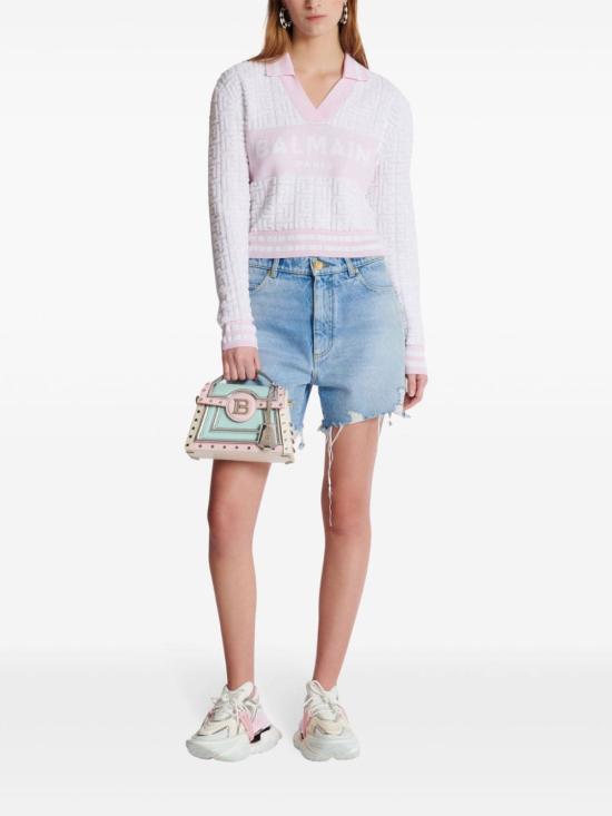  발망 반팔 티셔츠 DF1GD025KE95GSO White - BALMAIN