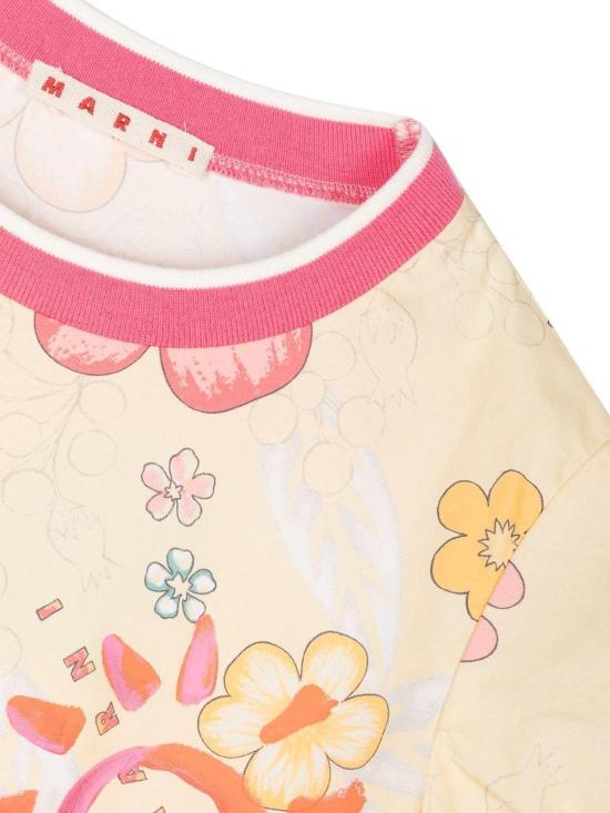  마르니 반팔 티셔츠 M00681M00NR0M109 Orange - MARNI