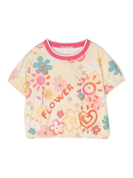  마르니 반팔 티셔츠 M00681M00NR0M109 Orange