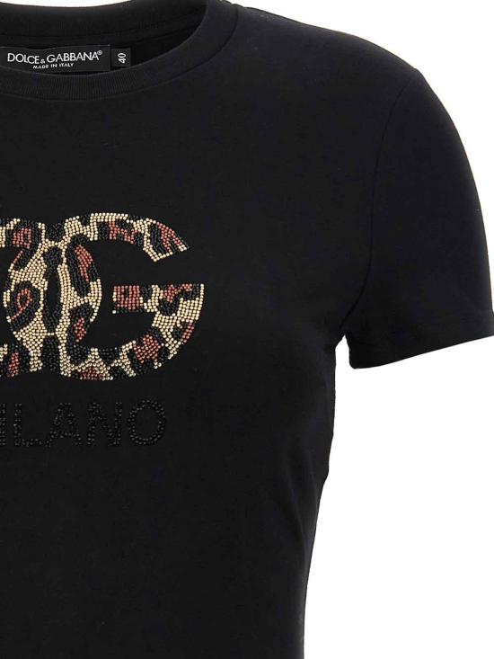  돌체앤가바나 반팔 티셔츠 F8U48ZGDBZWN0000 Black - DOLCE & GABBANA