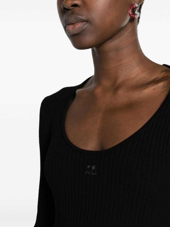  쿠레쥬 민소매 티셔츠 423MBD050FI0001BLACK Black - COURREGES