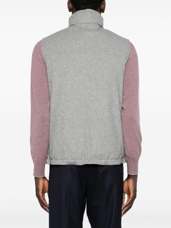  브루넬로 쿠치넬리 베스트 MM4631776CDH81 Light Grey - BRUNELLO CUCINELLI