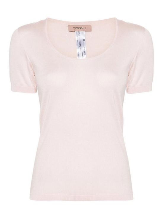  트윈세트 반팔 티셔츠 241TP347100178 Nude Neutrals