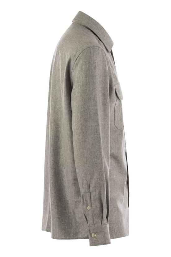  브루넬로 쿠치넬리 긴팔 셔츠 M038P0720C511 Light Grey - BRUNELLO CUCINELLI
