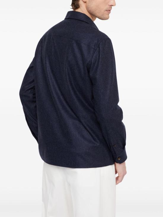  브루넬로 쿠치넬리 긴팔 셔츠 M038P0720C532 Blue - BRUNELLO CUCINELLI