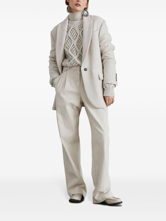  브루넬로 쿠치넬리 스웨터 M52374310CNF29 White - BRUNELLO CUCINELLI