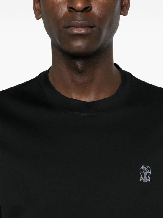  브루넬로 쿠치넬리 반팔 티셔츠 M0B138440CGB88 Black - BRUNELLO CUCINELLI