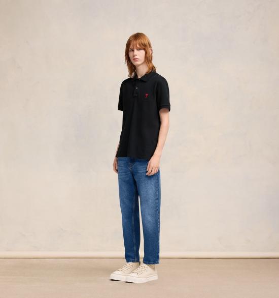  아미 반팔 티셔츠 BFUPL001 Black - AMI