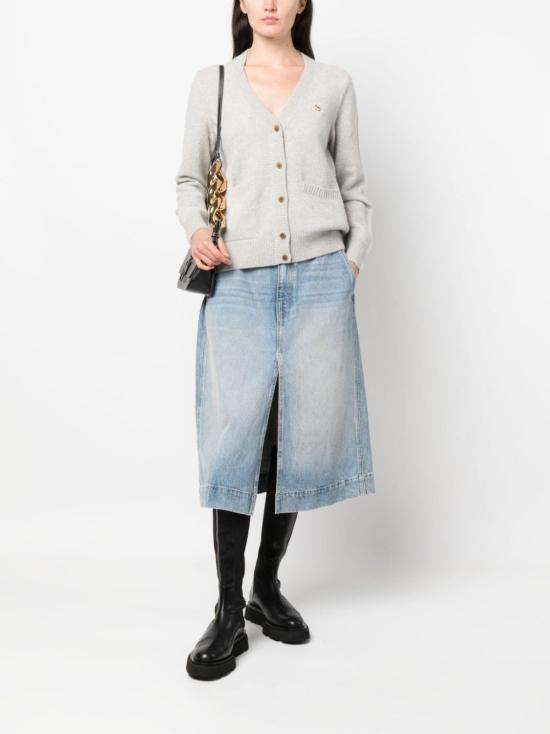  메종키츠네 가디건 LW00507KT1006H120 Grey - MAISON KITSUNE