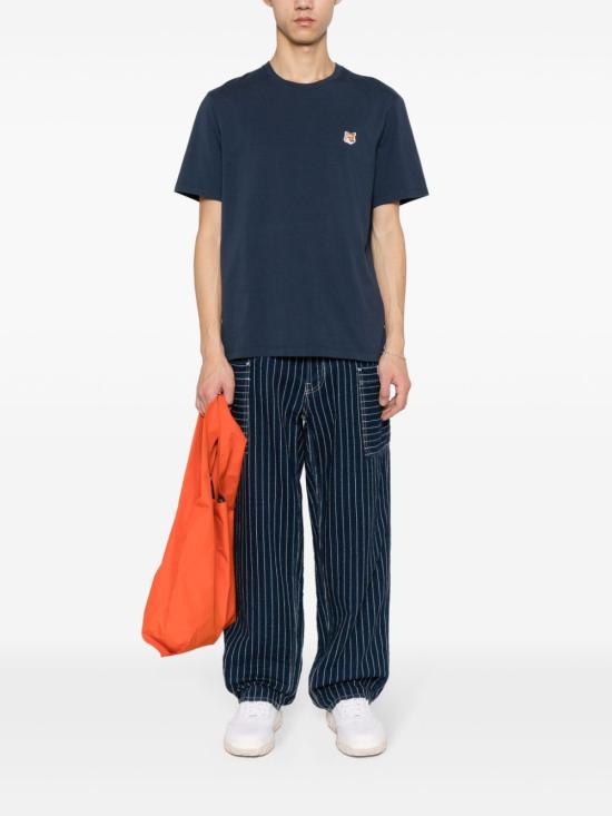  메종키츠네 반팔 티셔츠 LM00104KJ0008P476 Blue - MAISON KITSUNE