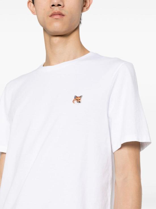  메종키츠네 반팔 티셔츠 LM00104KJ0008P100 White - MAISON KITSUNE