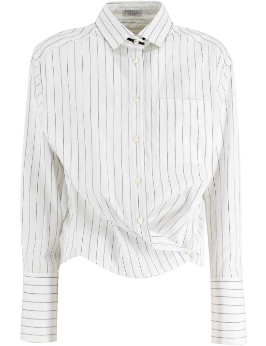 25FW 브루넬로 쿠치넬리 긴팔 티셔츠 MA757NH306 C043 BIANCO LIGNITE