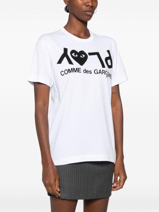  꼼데가르송 반팔 티셔츠 AXT068D White - COMME DES GARCONS