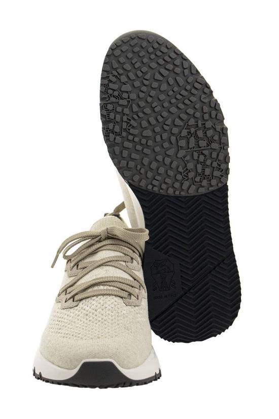  브루넬로 쿠치넬리 스니커즈 MZUKISO250CW751 Beige - BRUNELLO CUCINELLI