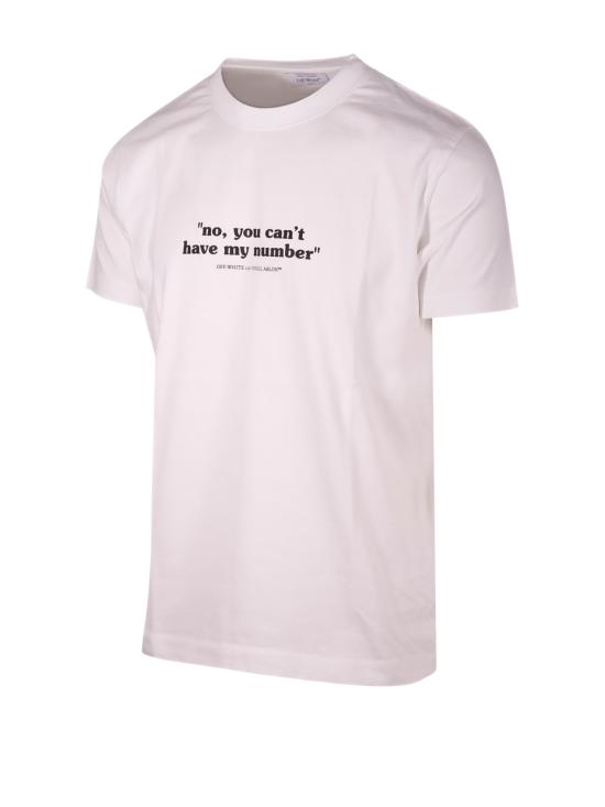  오프화이트 반팔 티셔츠 OMAA027S24 JER006 0110 WHITE BLACK - OFF WHITE