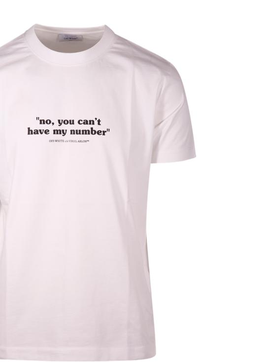  오프화이트 반팔 티셔츠 OMAA027S24 JER006 0110 WHITE BLACK - OFF WHITE