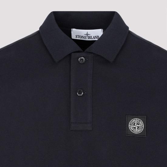  스톤 아일랜드 로고 패치 폴로 티셔츠 81152SC17A0020 Blue - STONE ISLAND