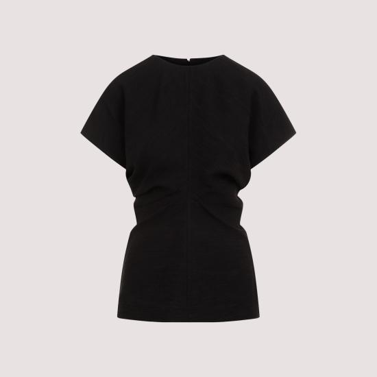  토템 반팔 티셔츠 243WRT0331FB0199 BLACK - TOTEME